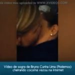 Sogra de Bruno Cunha cheirando coca no olho de PUTA